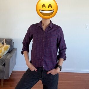 Hollister flannel (dark blue/magenta/dark green)